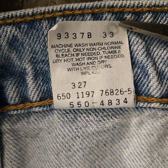 VTG 90s Levis 550 Jeans Mens 34x28 Relaxed fit Denim Light Wash Read - Picture 9 of 9